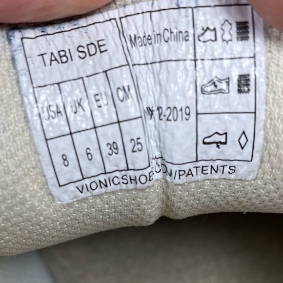 Vionic Tabi Tan White Shoes Sneakers size 8 - Picture 11 of 11